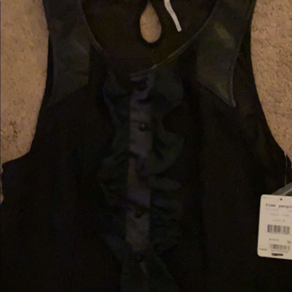 Free People Black Shear Top